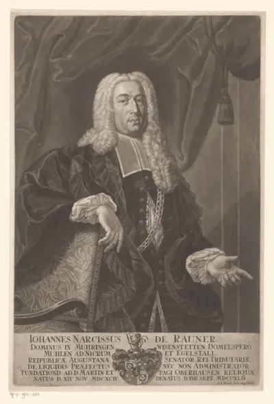 Portret van Johann Narcissus Rauner