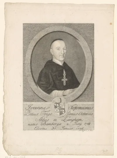 Portret van Johann Nepomucenus Pitius