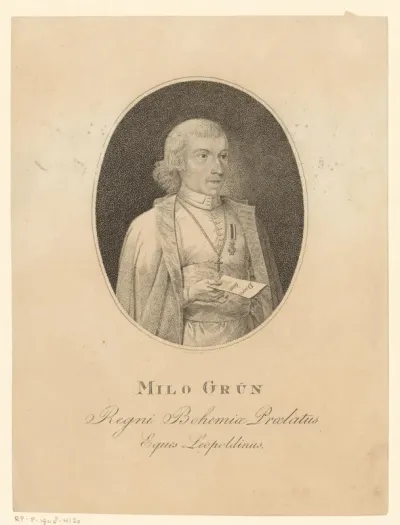 Portret van Johann Nepomuk Grün