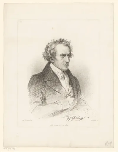 Portret van Johann Nepomuk Schaller