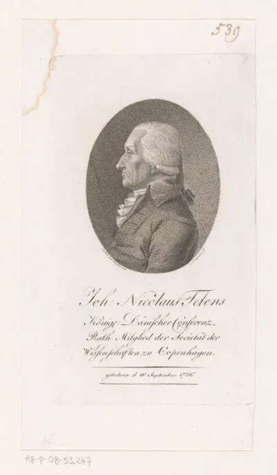 Portret van Johann Nicolaus Tetens