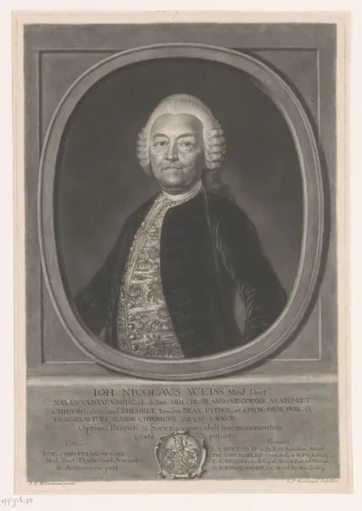 Portret van Johann Nicolaus Weiss