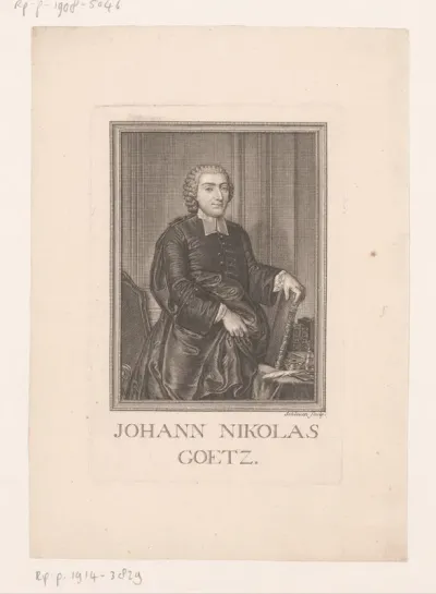 Portret van Johann Nikolas Goetz