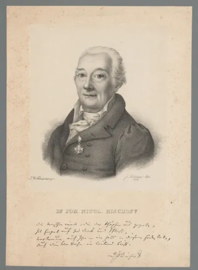 Portret van Johann Nikolaus Bischoff