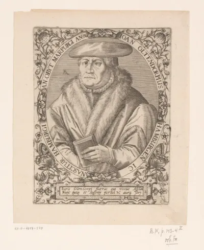 Portret van Johann Oldendorp