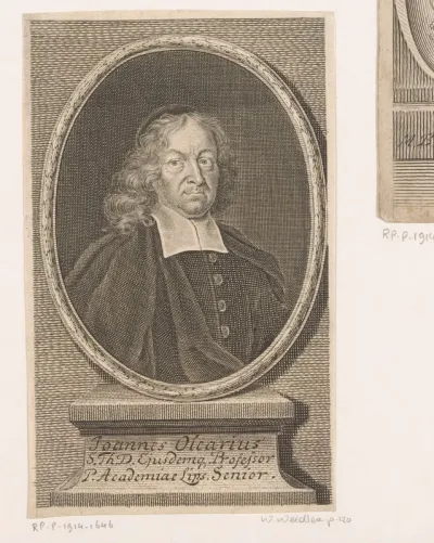 Portret van Johann Olearius