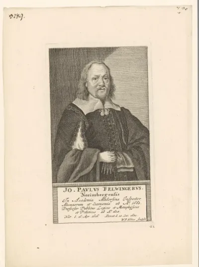 Portret van Johann Paul Felwinger