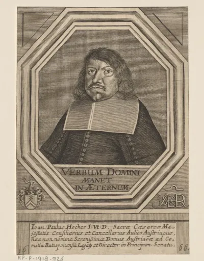 Portret van Johann Paul Hocher