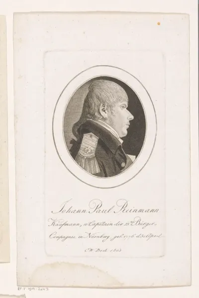 Portret van Johann Paul Reinmann