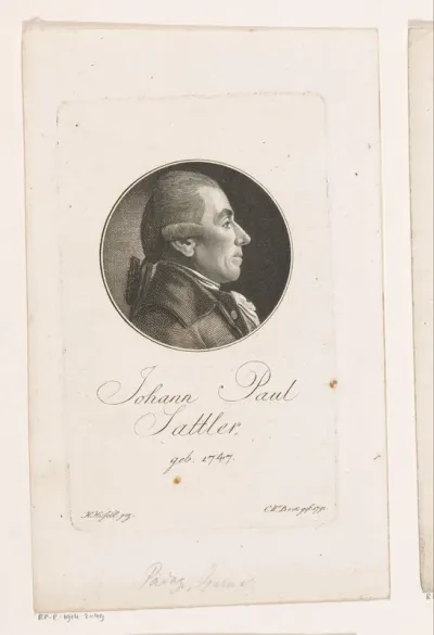 Portret van Johann Paul Sattler