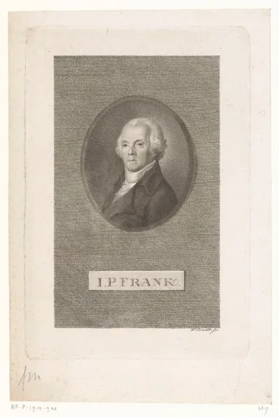 Portret van Johann Peter Frank