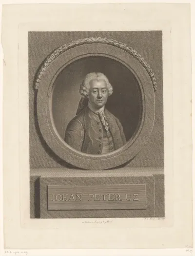 Portret van Johann Peter Uz