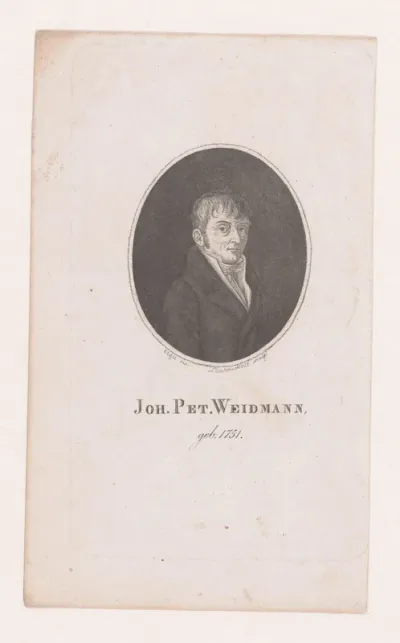 Portret van Johann Peter Weidmann