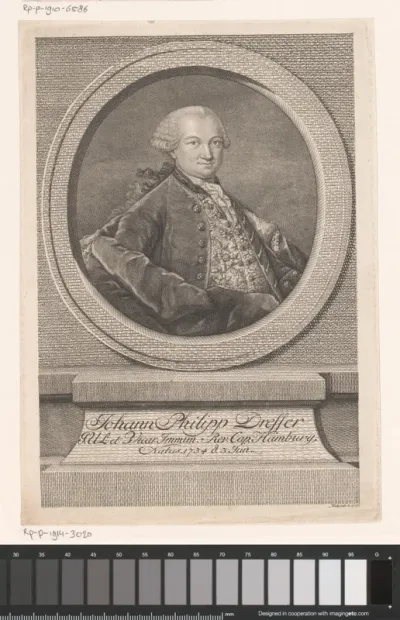 Portret van Johann Philipp Dresser