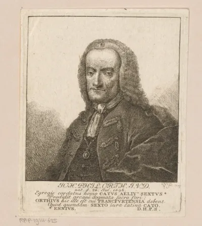 Portret van Johann Philipp Orth