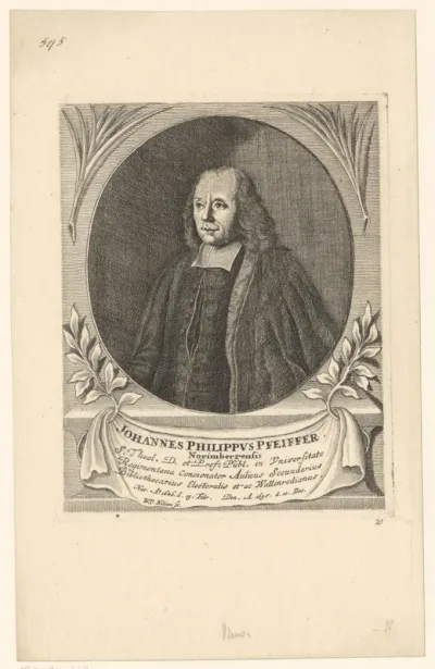 Portret van Johann Philipp Pfeiffer