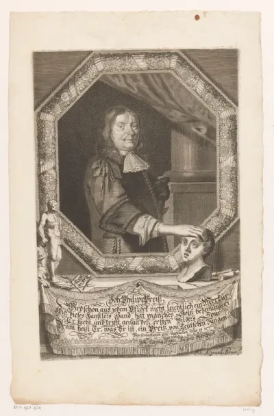 Portret van Johann Philipp Preiss
