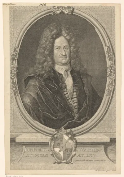 Portret van Johann Philipp von Wurzelbau op 65-jarige leeftijd