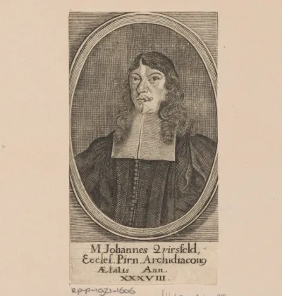 Portret van Johann Quirsfeld op 38-jarige leeftijd