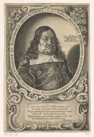 Portret van Johann Reichard op 65-jarige leeftijd