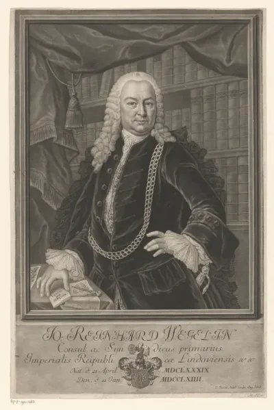 Portret van Johann Reinhard Wegelin