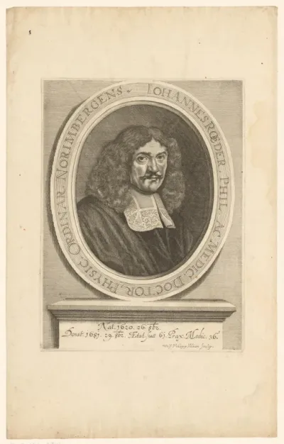 Portret van Johann Röder op 61-jarige leeftijd