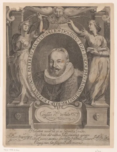 Portret van Johann Rudof Rahn