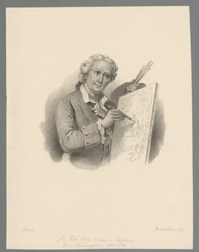 Portret van Johann Rudolf Byss