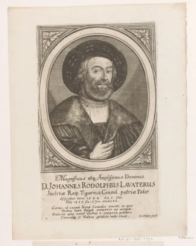 Portret van Johann Rudolf Lavater
