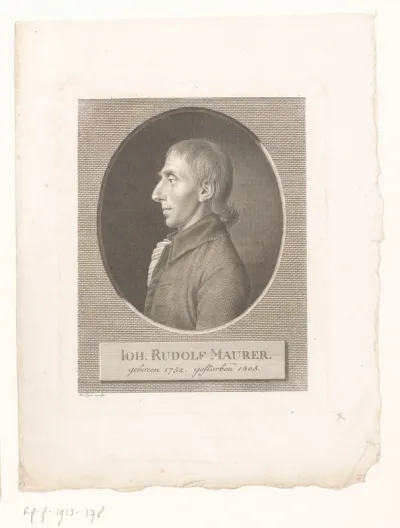 Portret van Johann Rudolf Maurer