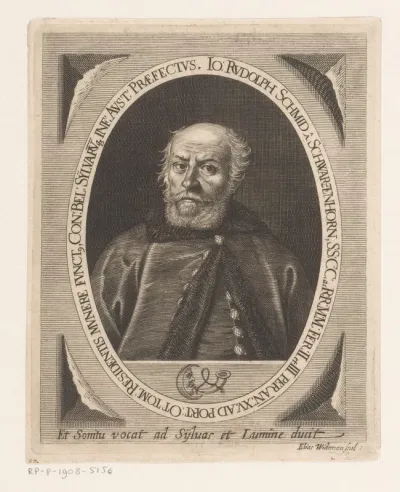 Portret van Johann Rudolf Schmid von Schwarzenhorn