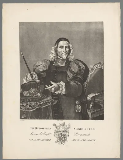 Portret van Johann Rudolf Sinner