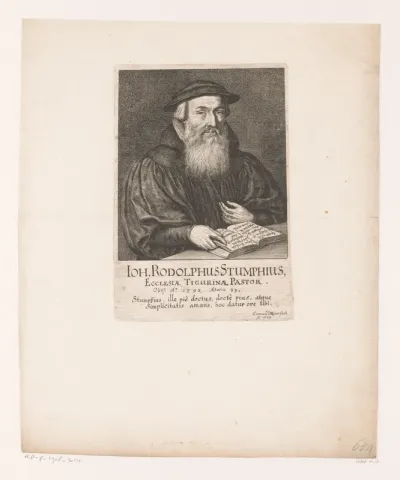 Portret van Johann Rudolf Stumpf