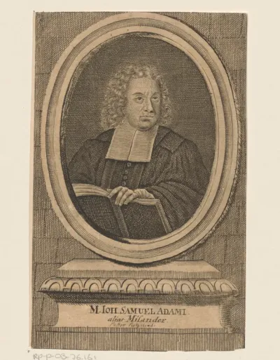 Portret van Johann Samuel Adami