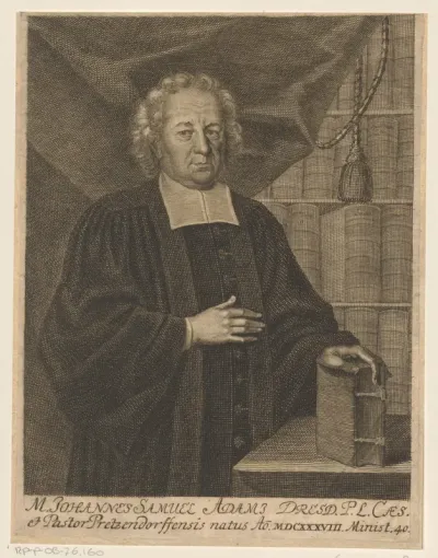 Portret van Johann Samuel Adami