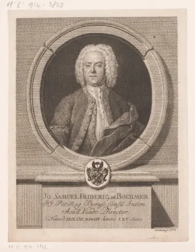 Portret van Johann Samuel Friedrich Boehmer
