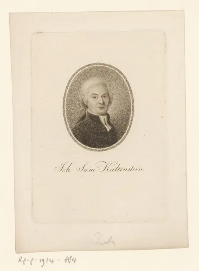 Portret van Johann Samuel Kaltenstein