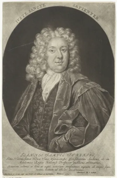 Portret van Johann Samuel Stryk