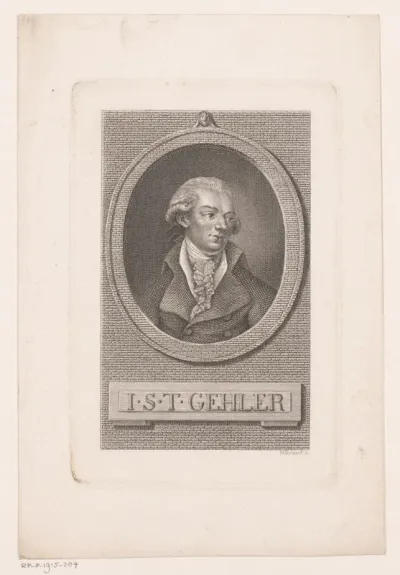 Portret van Johann Samuel Traugott Gehler
