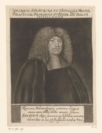 Portret van Johann Saubertus