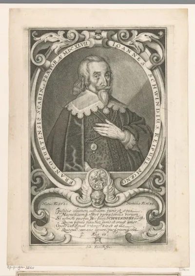 Portret van Johann Schwind op 68-jarige leeftijd