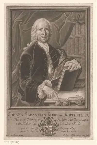 Portret van Johann Sebastian Kobe von Koppenfels