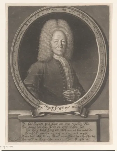 Portret van Johann Sebastian Mylius