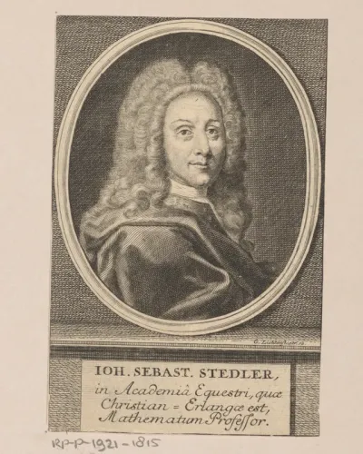 Portret van Johann Sebastian Stedler