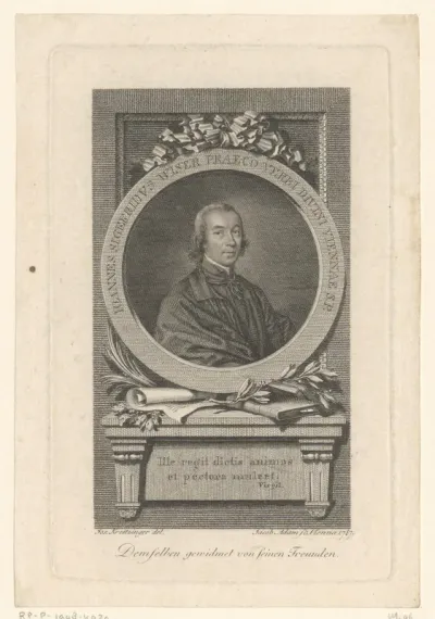 Portret van Johann Siegfried Wiser