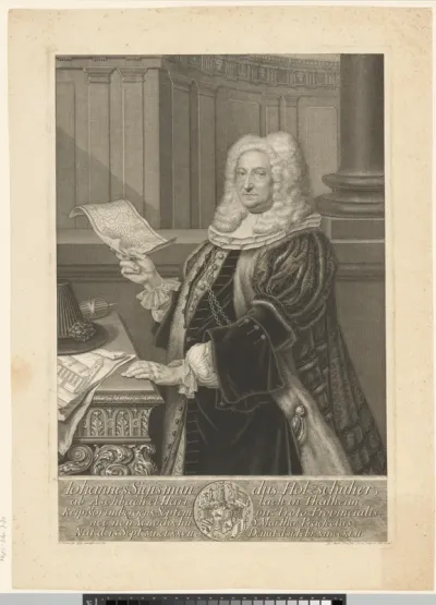 Portret van Johann Sigismund Holzschuher von Aspach und Harrlach auf Thalheim