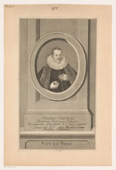 Portret van Johann Simonius