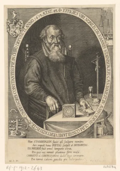 Portret van Johann Stainberger op 83-jarige leeftijd