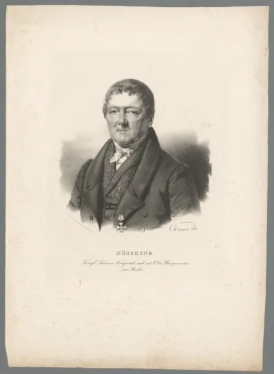 Portret van Johann Stephan Gottfried Büsching