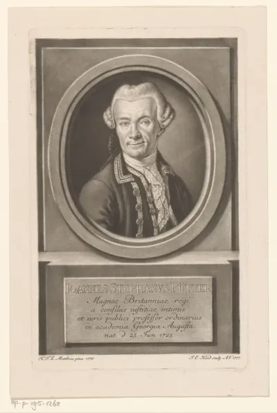 Portret van Johann Stephan Pütter op 51-jarige leeftijd